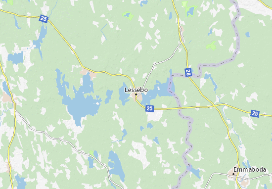 Kaart Plattegrond Lessebo