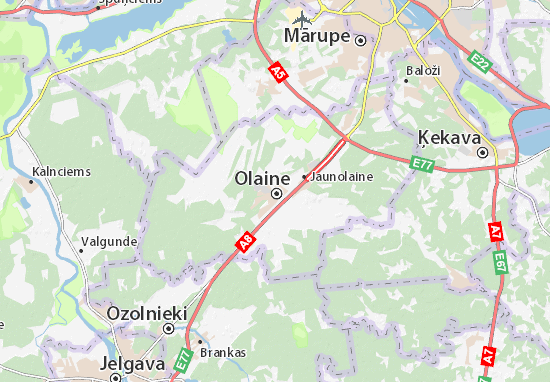 Karte Stadtplan Olaine