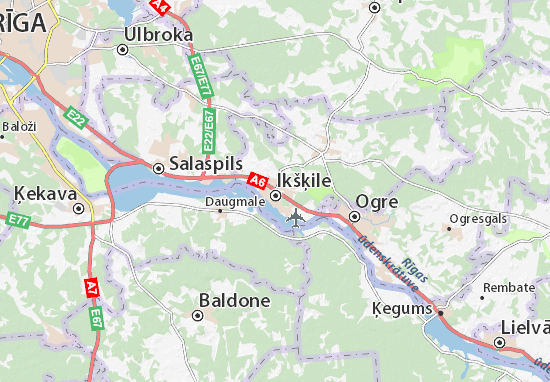Karte Stadtplan Ikšķile