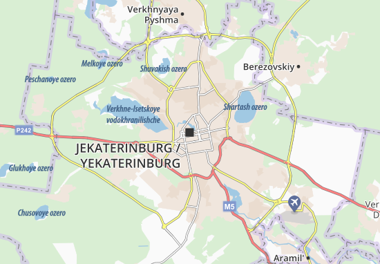 Mapa Jekaterinburg