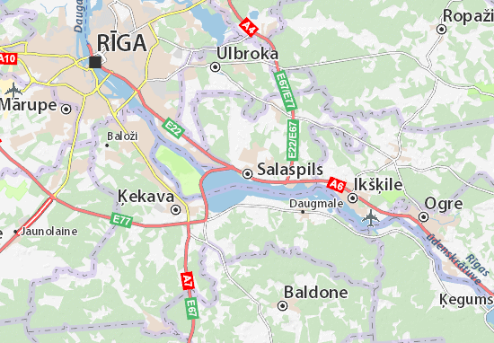 Karte Stadtplan Salaspils