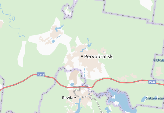 Mapa Pervoural&#x27;sk