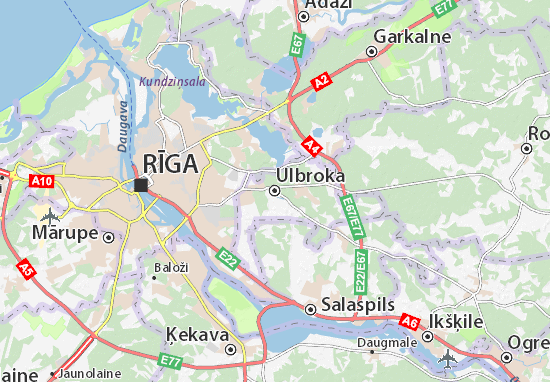 Karte Stadtplan Ulbroka