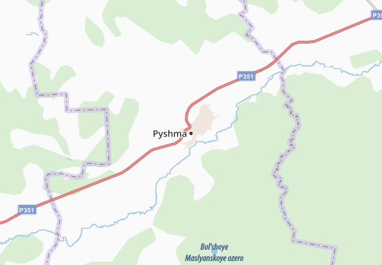 Karte Stadtplan Pyshma