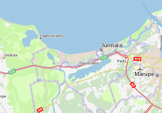 Karte Stadtplan Jūrmala