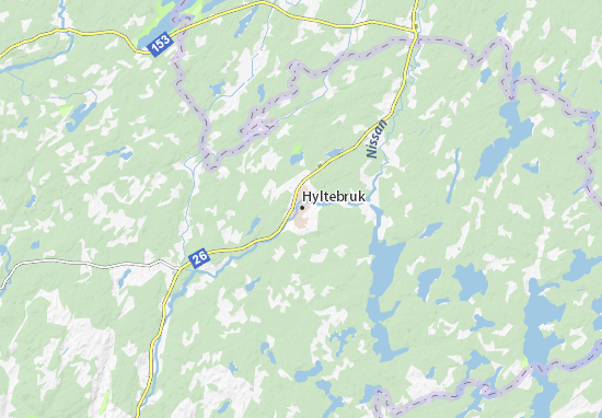 Mapa Hyltebruk
