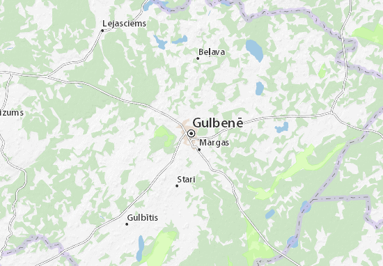 Mapa Gulbenē