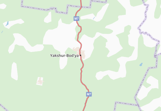 Karte Stadtplan Yakshur-Bod&#x27;ya