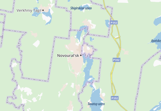 Mapa Novoural&#x27;sk