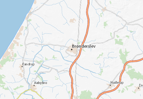 Mapa Brønderslev