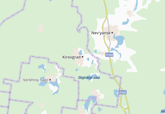 Kaart Plattegrond Kirovgrad