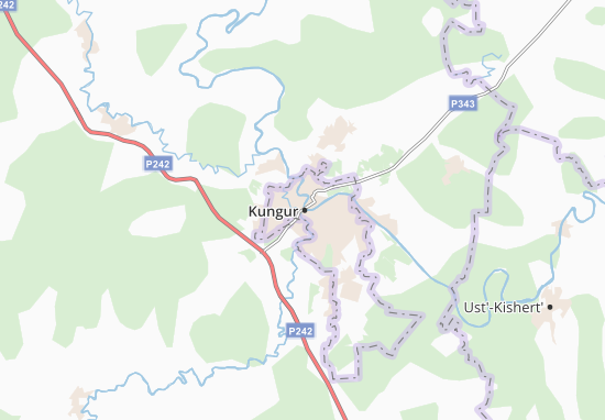 Karte Stadtplan Kungur