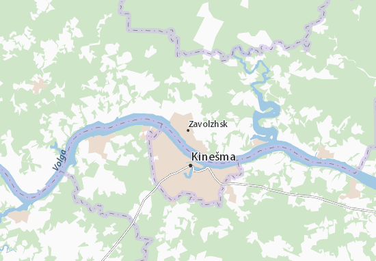 Kaart Plattegrond Zavolzhsk