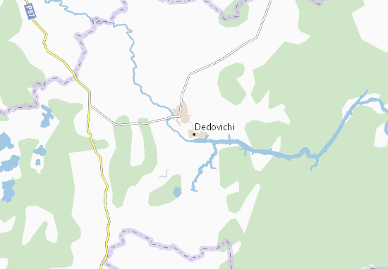 Kaart Plattegrond Dedovichi