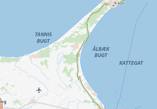 Karte Stadtplan Ålbæk