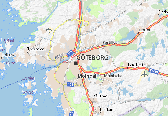 Karte Stadtplan Härlanda