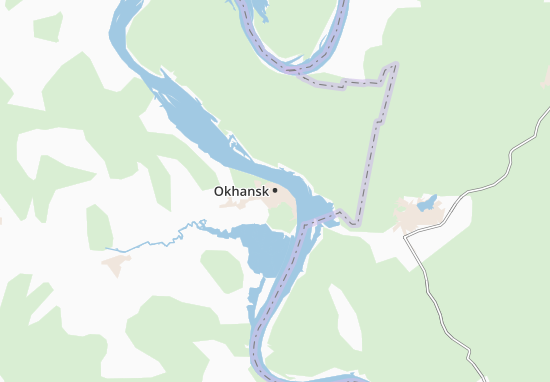 Kaart Plattegrond Okhansk