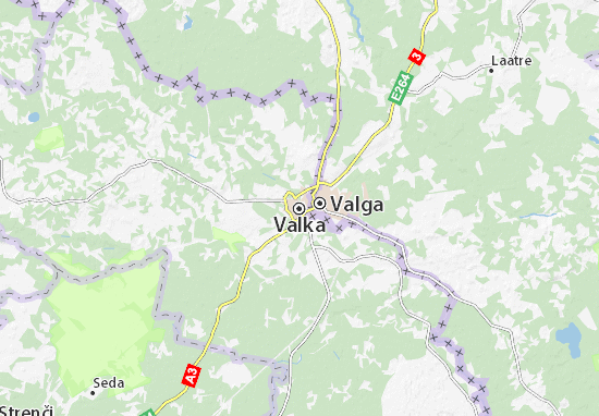 Karte Stadtplan Valka
