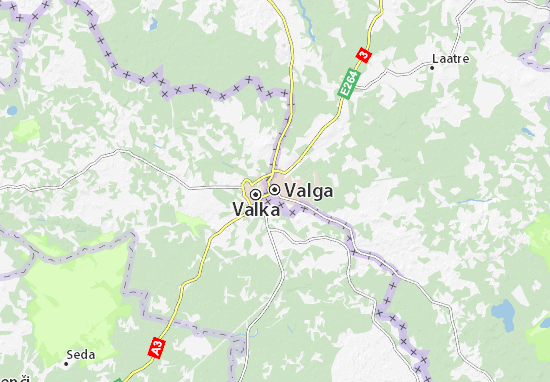 Karte Stadtplan Valga