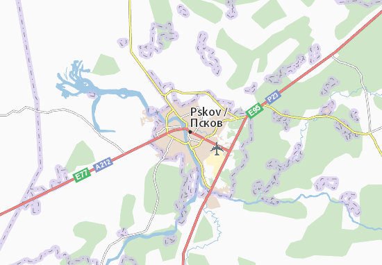 Karte Stadtplan Pskov