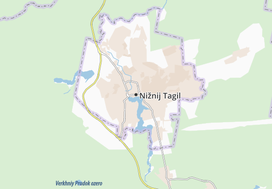 Mapa Nižnij Tagil