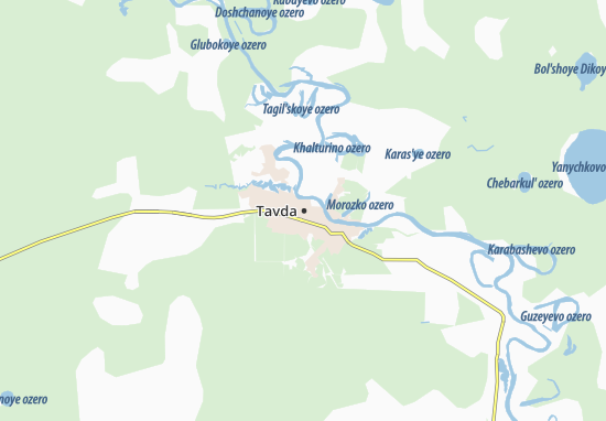 Karte Stadtplan Tavda