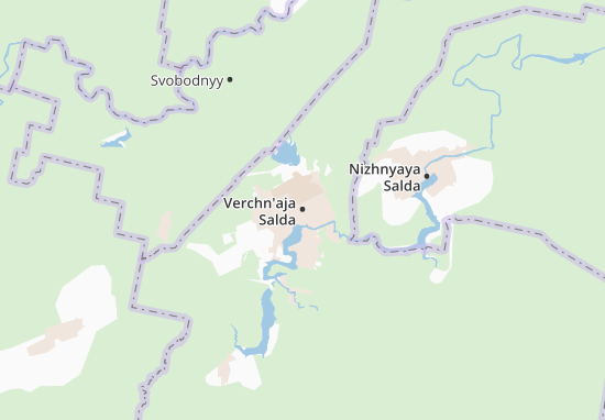 Mapa Verchn&#x27;aja Salda