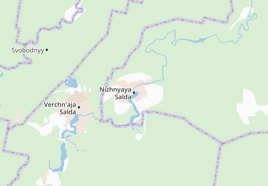 Karte Stadtplan Nizhnyaya Salda