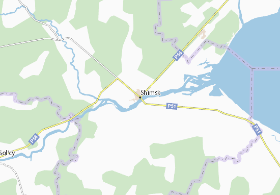 Karte Stadtplan Shimsk
