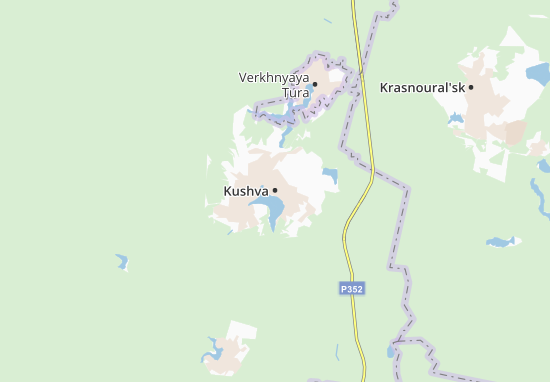 Mapa Kushva
