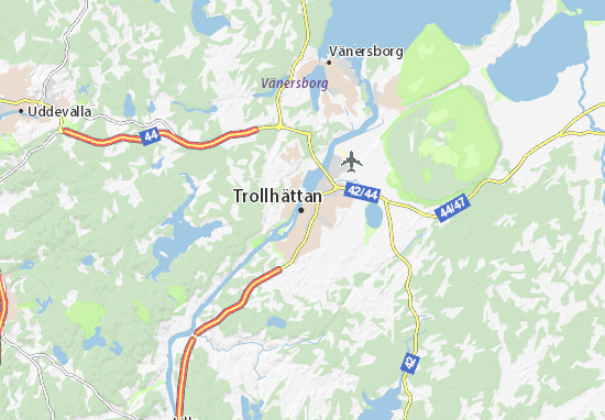 Karte Stadtplan Trollhättan
