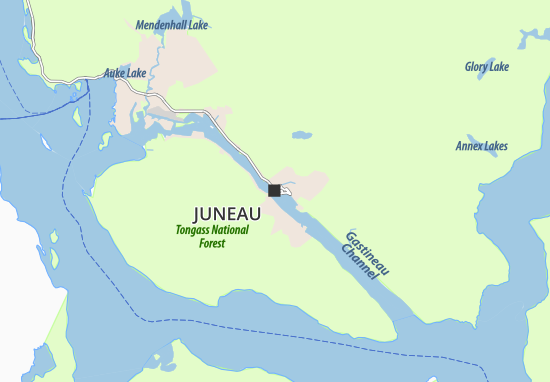 Karte Stadtplan Juneau