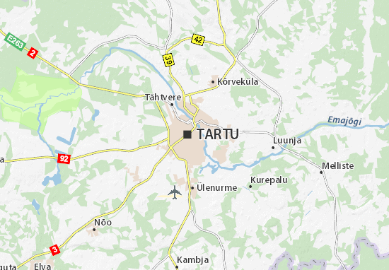Kaart Plattegrond Tartu linn