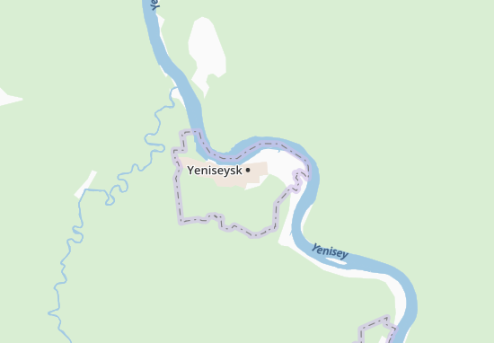 Kaart Plattegrond Yeniseysk