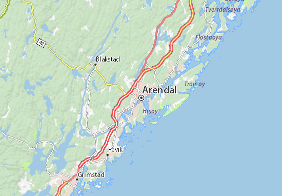 Mapa Arendal