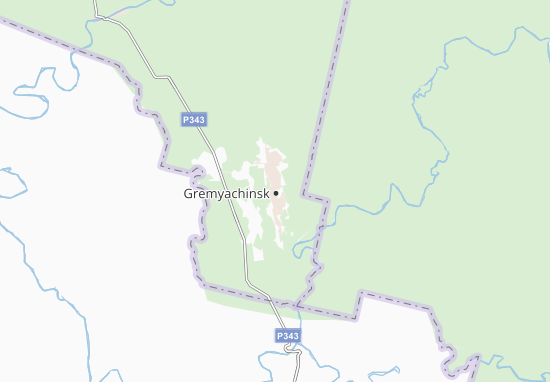 Kaart Plattegrond Gremyachinsk