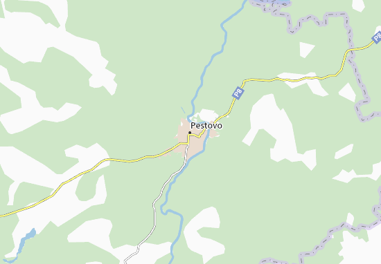 Kaart Plattegrond Pestovo