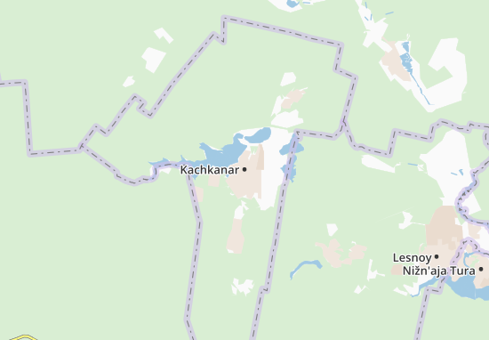 Karte Stadtplan Kachkanar