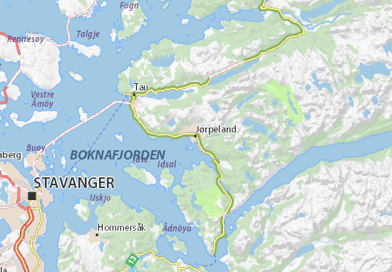 Karte Stadtplan Jørpeland