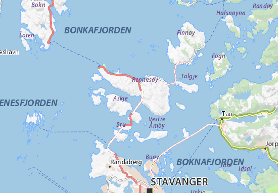Karte Stadtplan Vikevåg