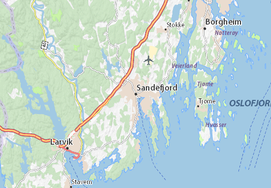 Carte-Plan Sandefjord