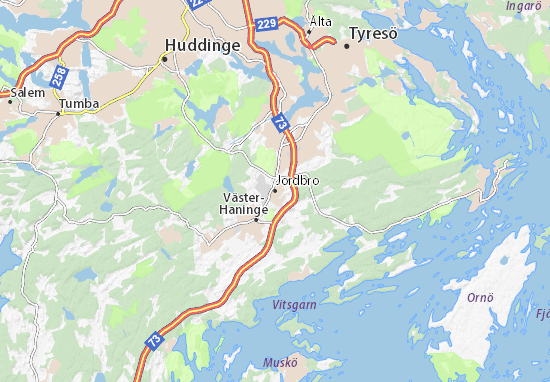Karte Stadtplan Jordbro