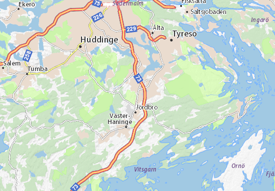 Mapa Väster-Haninge