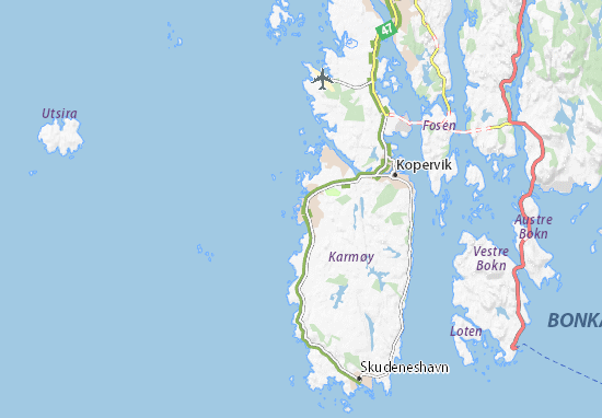 Kaart Plattegrond Åkrehamn