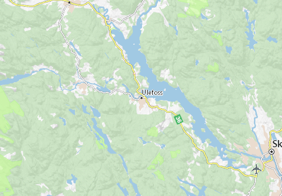 Karte Stadtplan Ulefoss