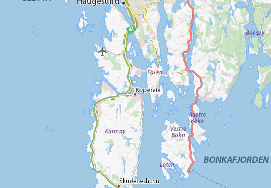 Kopervik Map