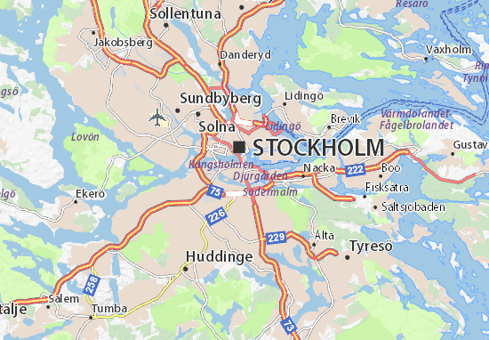 Karte Stadtplan Södermalm