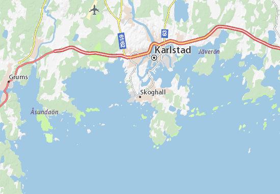 Karte Stadtplan Skoghall