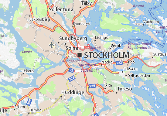 Karte Stadtplan Skeppsholmen