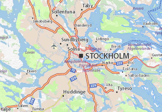 Carte-Plan Stockholm